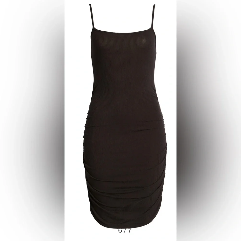 BP Ruched Cami Black Minidress Size 2X NWT - Picture 4 of 12